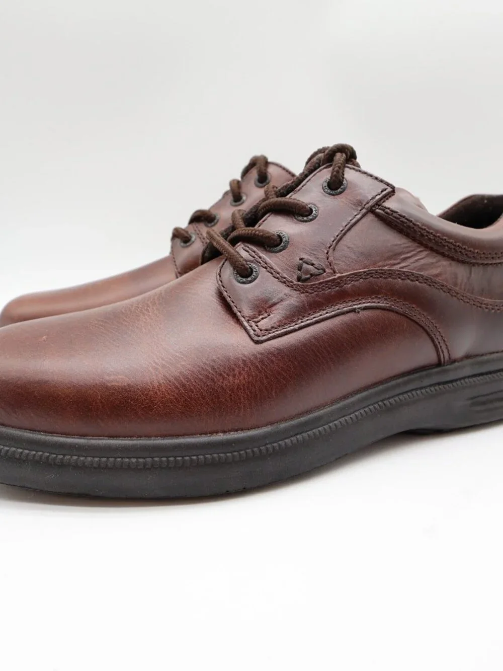 Hush Puppies Glen Men's 9.5 Brown Leather Comfort Casual Oxford Shoes